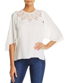 Kobi Halperin Embroidered Cape Overlay Blouse at Bloomingdales